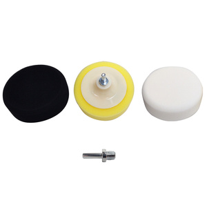 Zestaw gąbek gąbka biała czarna żółta 150 3 miękka średnia twarda 150mm 150xm14 150x45 3sztuki komplet + tzpień M14 zdjęcie nr 13