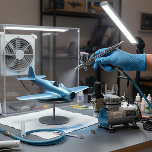 Aerograf AB 203 z dyszą 0,2; 0,3 mini kompresor AB-203 zdjęcie nr 14