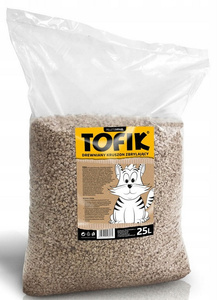 Żwirek zbrylający dla kota, kruszon - Tofik 25 L Ściółka do kuwety zdjęcie nr 1