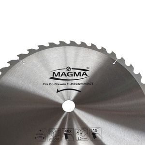 Piła tarcza tarcze do cięcia drewna 450 mm 40t z widią 450x32 mm x 40 zębów widiowa Magma 450x32x40t red 30 mm 25,4 mm 22,23 mm 20 mm 450x30 450x25,4 450x22,23 zdjęcie nr 3