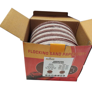 Krążki ścierne 180 mm papier na rzep gr. 36 z otworami 10 szt ścierny krążek samoprzylepne otwory 90mm zdjęcie nr 11