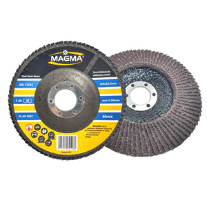 Zestaw 10 sztuk tarcz tarcze do metalu szlifowania lamelka listkowa 125mm gr40 P40 Magma Tarcza lamelkowa Elektrokorund płytkowa płytkowe 80 listków zdjęcie nr 14