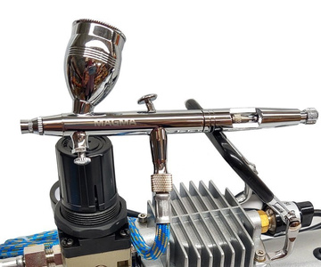 Aerograf AB186 pompa powietrza z butlą zestaw kompresor sprężarka AB-186 zdjęcie nr 8