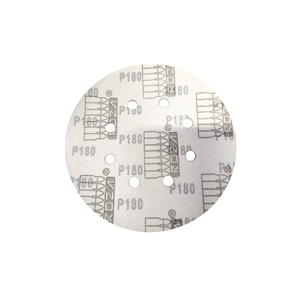 Krążki ścierne 180 mm papier na rzep gr. 180 z otworami 100 szt ścierny krążek samoprzylepne zdjęcie nr 13