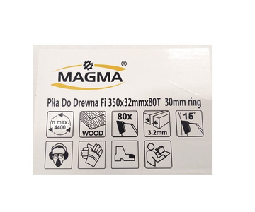 Piła tarcza tarcze do cięcia drewna 350mm 80T z widią 350x32 30 mm x 80 zębów widiowa Magma 350x32x80t zdjęcie nr 4