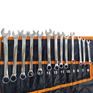 Zestaw kluczy płasko-oczkowych 25 el na płachcie kute polerowane płaskie klucze płasko-oczkowe kształt eliptyczny płachta CRV wzmacniane zdjęcie nr 3