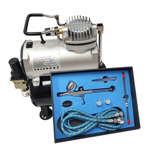 Aerograf AB-130K AB130K AB 130K kompresor z butlą zestaw malarski mini zdjęcie nr 25