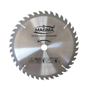 Piła tarcza tarcze do cięcia drewna 210mm 40T z widią 210x20 / 16 mm x 40 zębów widiowa Magma 210x20x40t zdjęcie nr 2