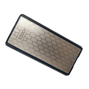 Osełka dwustronna do noży kamień szlifierski ostrzenia ostrzałka 2 gradacje ostrzałka diamentowa + pasek skórzany skóra ekologicczna ostrzenia wygładzania zdjęcie nr 8