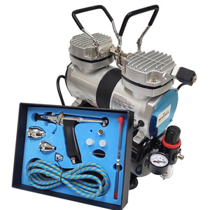 Aerograf AB116K z kompresorem dwutłokowym do malowania 30T zestaw lakierniczy AB-116K zdjęcie nr 3