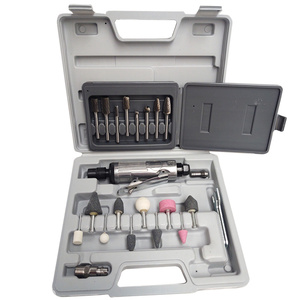 Mini szlifierka 1/4" pneumatyczna Kit AT7032BK trzpieniowa + 8 sztuk frezów HM widiowych do metalu zdjęcie nr 1