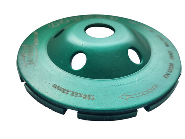 Tarcza diamentowa segmentowa garnkowa 125x22,23 zielona profesjonalna PROFI MCWD125P Magma głowica do szlifowania betonu podwójny segment zdjęcie nr 5