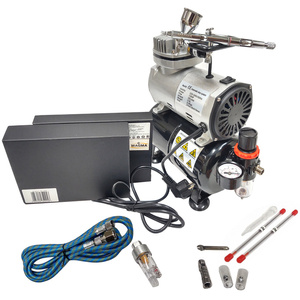 Aerograf z kompresorem 3L zestaw lakierniczy AB-180K AB180K AB 180K - 4 dysze zdjęcie nr 3