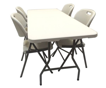 Stół cateringowy 240cm / campingowy składany + 4 krzesła kateringowy ogrodowy do ogrodu bankietowy zestaw biesiadny zdjęcie nr 2