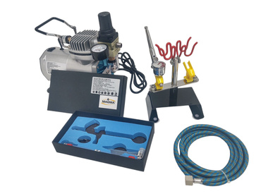 AEROGRAF AB130 Z DYSZĄ 0,2, 0,3 + MINI KOMPRESOR 4BAR + STOJAK AB-130 AB 130 zdjęcie nr 14