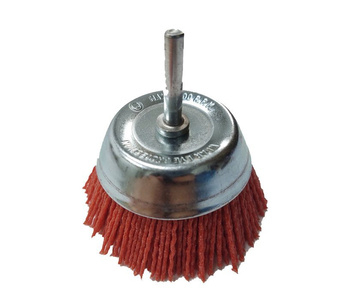 Szczotka nylonowa czołowa na wiertarkę 75mm/T6mm trzpień nulon postarzanie zdjęcie nr 7