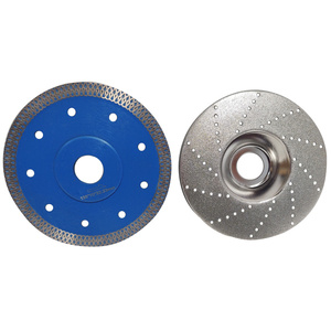 Tarcza diamentowa  do cięcia 125mm zgrzewana na gorąco niebieska Hot Press Blue + tarcza diamentowa MAGMA 115 PAD electroplate Flat płaski folia zdjęcie nr 1