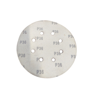 Krążki ścierne 180 mm papier na rzep gr. 36 z otworami 10 szt ścierny krążek samoprzylepne otwory 90mm zdjęcie nr 14