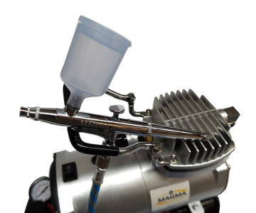 Zestaw do aerografii kompresor z butlą TC-20T + aerograf AB-131E AB131E AB 131E zdjęcie nr 4