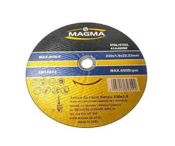 Tarcza tarcze do cięcia stali, metalu 230x1,9 pakiet 20 sztuk marki Magma zdjęcie nr 2