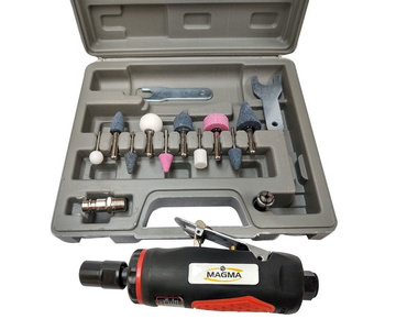 Mini szlifierka 1/4" pneumatyczna Kit AT7032BK trzpieniowa + zestaw frezów trzpieniowych 3mm GPS30 zdjęcie nr 14