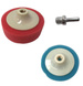 Zestaw 2 gąbek polerskich pady na wiertarkę 125 mm niebieska czerwona trzpień M14 zdjęcie w nawigacji nr 1