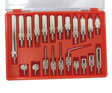 Końcówki przedłużki czujnika zegarowego 22el.+ czujnik zegarowy 10mm magnetyczny + statyw w kartoniku zdjęcie nr 7