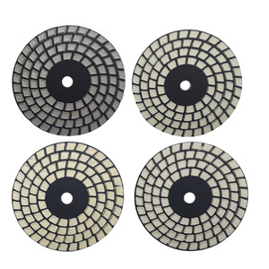 Zestaw 4 Tarcz diamentowa rzepik na sucho 100 mm TPP400 czterostopniowy Q1 Q2 F3 F4 szlifowania gres gresu kamień granit marmur poler polerowania polerska fazowania zdjęcie nr 5