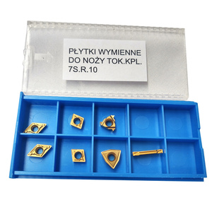 Płytki wymienne do noży tokarskich 10 mm kpl 7 s zestaw płytek  10mm zdjęcie nr 1