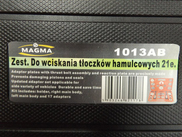 Zestaw do wyciskania tłoczków hamulcowych 21 el. Zestaw do zacisków hamulcowych separator zacisk tłoczki 1013AB Klucz do hamulców Tłoków Tłoczków zdjęcie nr 20