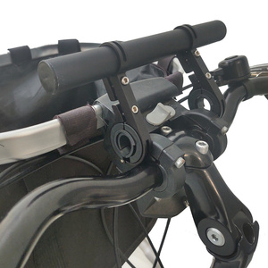 Uchwyt rowerowy dodatkowy przedłużenie kierownicy CRJBS uchwyt na telefon smartfon lampkę rowerową zdjęcie nr 3