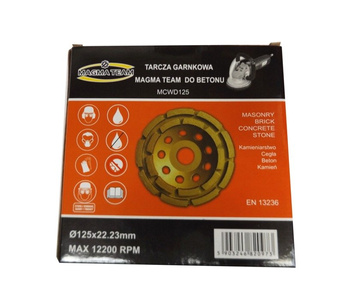 Tarcze diamentowe garnkowe 125x22,2mm segmentowa dwurzędowa turbo 125mm diament 5mm Magma zdjęcie nr 13