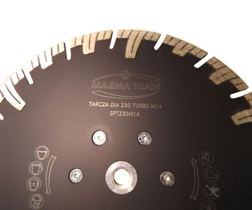 Tarcza diamentowa do cięcia betonu 230mm M14 turbo SPT230M14 Magma FLANGE SPT zdjęcie nr 4