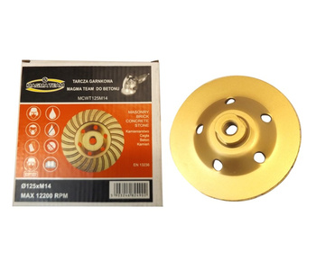 Tarcza diamentowa garnkowa 125xM14 turbo DCWT125M14 diament 5mm 125/M14 125 M14 Magma głowica do szlifowania betonu 125xM14 125M14 125 M14 zdjęcie nr 3