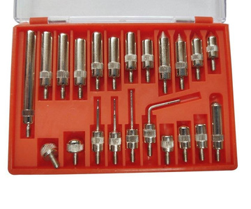 Końcówki przedłużki czujnika zegarowego 22el.+ czujnik zegarowy 10mm magnetyczny + statyw w walizce zdjęcie nr 4