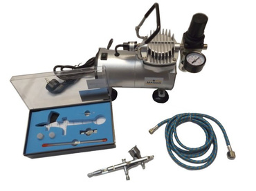 Zestaw malarski kompresor bez butli z aerografem AB180S AB-180S zdjęcie nr 9