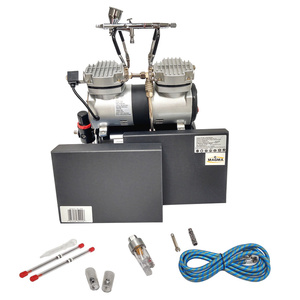 Aerograf AB-180K AB180K AB 180K z kompresorem dwutłokowym do malowania 30T zestaw lakierniczy zdjęcie nr 8