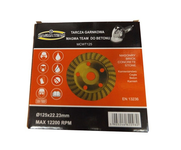 Tarcze diamentowe garnkowe 125x22,2mm segmentowa dwurzędowa turbo 125mm diament 5mm Magma zdjęcie nr 14