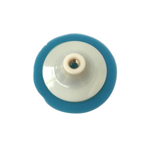 Zestaw 3 gąbek polerskich pady na wiertarkę 125 mm niebieska biała czarna trzpień M14 zdjęcie nr 4