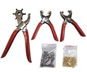 Zestaw kaletniczy oczka nity dziurkacz napy 128 el. M10008