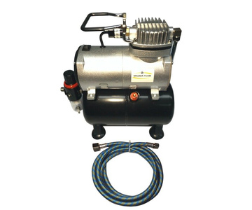 Zestaw 6 aerografów kompresor z butlą 20T stojak wężyk TG-612 zdjęcie nr 3