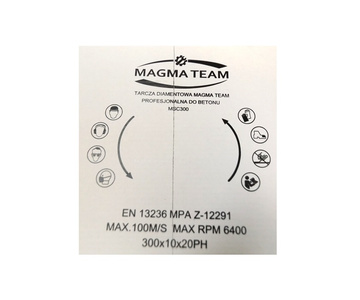 Tarcza diamentowa 300x20mm MAGMA do cięcia betonu, piaskowca MSC300 300x20 MSC 300x20 300 x 20 300x20mm zdjęcie nr 8