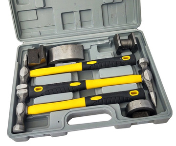 Młotki blacharskie kowadełka zestaw blacharski 7el młotek młotków kowadło 1007F 7PCS Professional Sheet Metal Hammer Set zestaw blacharski 02640   zdjęcie nr 12