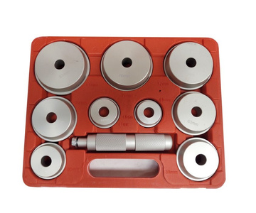 Zestaw do demontażu łożysk 10 elementów ściągacz do pras, wyciskania osiowego talerze prasy 1285 montażu uszczelniaczy 40-81mm wciskania 1014D tule zdjęcie nr 9