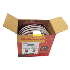 Krążki ścierne 180 mm papier na rzep gr. 180 z otworami 100 szt ścierny krążek samoprzylepne otwory 110mm zdjęcie nr 12