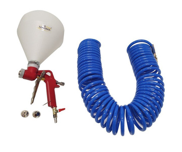 Pistolet do tynków plastik + zawór z dyszami , 4.0 6.0 8.0 FR-301 + wąż 8x12 15mb zdjęcie nr 4