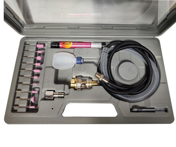 Szlifierka pneumatyczna trzpieniowa z kamieniami AT010K palcowa micro palcowa mini + 10 sztuk Kamienie walcowe na trzpieniu 5x10x3 granulacja 80 zdjęcie nr 15