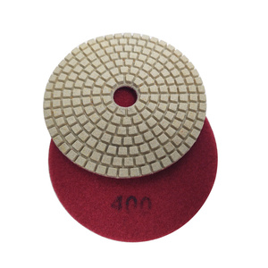 Tarcza diamentowa rzepik na mokro 100 mm gr 400 biały szlifowania gres gresu kamień granit poler polerowania polerska fazowania P 400 G400 #400 zdjęcie nr 4