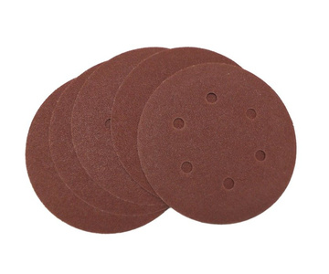 Krążki ścierne 150mm papier na rzep gr 60 z otworami 100szt ścierny krążek samoprzylepne zdjęcie nr 2