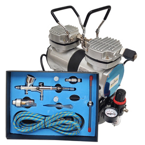 Aerograf AB-180K AB180K 4 dysze z kompresorem dwutłokowym do malowania 30T zestaw lakierniczy zdjęcie nr 2